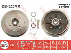 TRW DB4220MR stabdžių būgnas 
 Stabdžių sistema -> Būgninis stabdys -> Stabdžių būgnas
424741, 424745, 424741, 424745