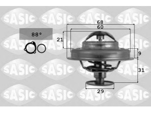 SASIC 4000359 termostatas, aušinimo skystis 
 Aušinimo sistema -> Termostatas/tarpiklis -> Thermostat
7700697157