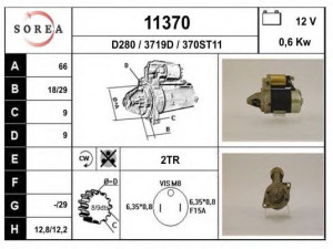 EAI 11370 starteris 
 Elektros įranga -> Starterio sistema -> Starteris
M2T30481, M2T30581, M2T30586, M2T41586
