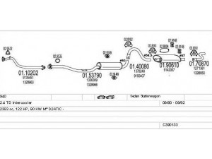 MTS C390133002295 išmetimo sistema 
 Išmetimo sistema -> Išmetimo sistema, visa