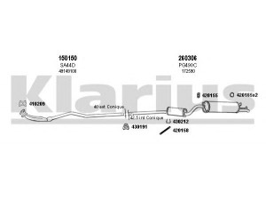 KLARIUS 870110E išmetimo sistema 
 Išmetimo sistema -> Išmetimo sistema, visa