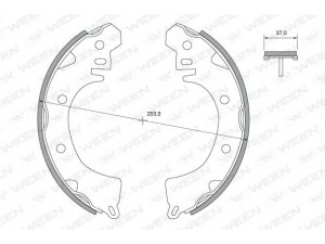 WEEN 152-2304 stabdžių trinkelių komplektas 
 Techninės priežiūros dalys -> Papildomas remontas
MB238880, MB238881, MB366143, MB534656