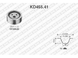 SNR KD455.41 paskirstymo diržo komplektas 
 Techninės priežiūros dalys -> Papildomas remontas
7701472725, 7701477024, 8200102612
