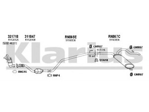 KLARIUS 391384U išmetimo sistema 
 Išmetimo sistema -> Išmetimo sistema, visa