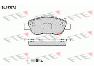 FTE BL1937A3 stabdžių trinkelių rinkinys, diskinis stabdys 
 Techninės priežiūros dalys -> Papildomas remontas
77362691