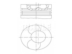 MAHLE ORIGINAL 028 PI 00113 002 stūmoklis 
 Variklis -> Cilindrai/stūmokliai