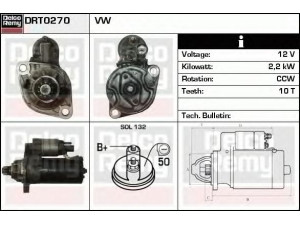 DELCO REMY DRT0270 starteris 
 Elektros įranga -> Starterio sistema -> Starteris
02M911023Q