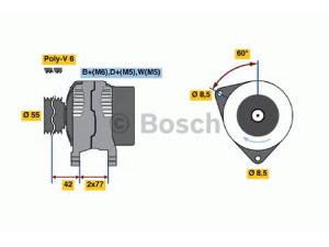BOSCH 0 123 310 029 kintamosios srovės generatorius