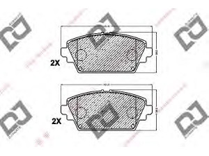 DJ PARTS BP1363 stabdžių trinkelių rinkinys, diskinis stabdys 
 Techninės priežiūros dalys -> Papildomas remontas
41060-4U125, 41060-4U127, 410604U125