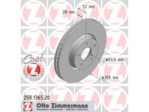 ZIMMERMANN 250.1365.20 stabdžių diskas 
 Stabdžių sistema -> Diskinis stabdys -> Stabdžių diskas
1 500 159, 7G91-1125-EA