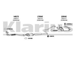 KLARIUS 270220E išmetimo sistema 
 Išmetimo sistema -> Išmetimo sistema, visa