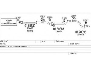 MTS C390276010868 išmetimo sistema 
 Išmetimo sistema -> Išmetimo sistema, visa