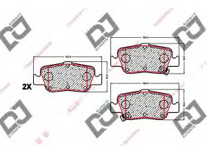 DJ PARTS BP1643 stabdžių trinkelių rinkinys, diskinis stabdys 
 Techninės priežiūros dalys -> Papildomas remontas
04466-02170, 04466-02180, 04466-02190