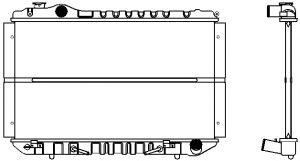 SAKURA  Automotive 1460-0124 radiatorius, variklio aušinimas