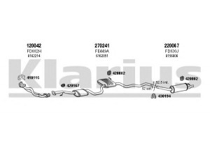 KLARIUS 360934E išmetimo sistema 
 Išmetimo sistema -> Išmetimo sistema, visa