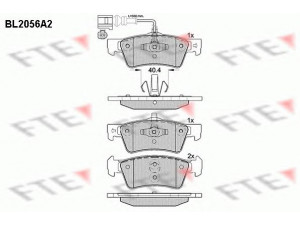 FTE BL2056A2 stabdžių trinkelių rinkinys, diskinis stabdys 
 Techninės priežiūros dalys -> Papildomas remontas
7H8 698 451, 7L6 698 451 C