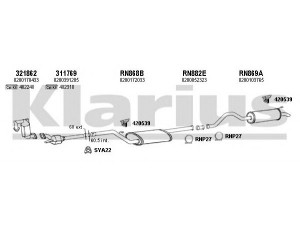 KLARIUS 720925U išmetimo sistema 
 Išmetimo sistema -> Išmetimo sistema, visa