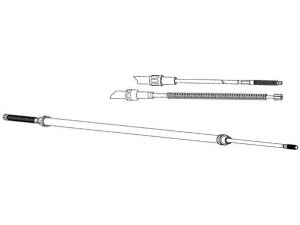 KAWE VW02181 trosas, stovėjimo stabdys 
 Stabdžių sistema -> Valdymo svirtys/trosai
1H0609721D