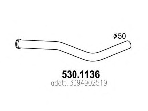 ASSO 530.1136 išleidimo kolektorius 
 Išmetimo sistema -> Išmetimo vamzdžiai
3094902519