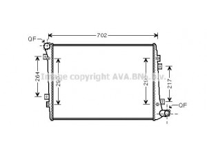 AVA QUALITY COOLING VW2224 radiatorius, variklio aušinimas 
 Aušinimo sistema -> Radiatorius/alyvos aušintuvas -> Radiatorius/dalys
1K0121251AN, 3C0121253K, 1K0121251AL
