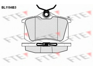 FTE BL1194B3 stabdžių trinkelių rinkinys, diskinis stabdys 
 Techninės priežiūros dalys -> Papildomas remontas
150 698 451, 1E0 698 451 C, 1J0 698 451