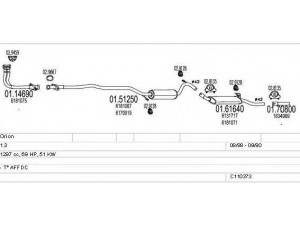 MTS C110373003343 išmetimo sistema