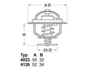 WAHLER 4126.88 termostatas, aušinimo skystis 
 Aušinimo sistema -> Termostatas/tarpiklis -> Thermostat
90048-33029-000, 90916-03043, 90916-03062