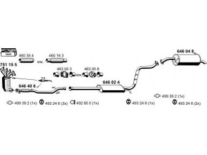 ERNST 250017 išmetimo sistema 
 Išmetimo sistema -> Išmetimo sistema, visa
