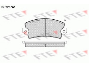 FTE BL2257A1 stabdžių trinkelių rinkinys, diskinis stabdys 
 Techninės priežiūros dalys -> Papildomas remontas
77 01 200 247, 77 01 200 355, 84 55 000 902