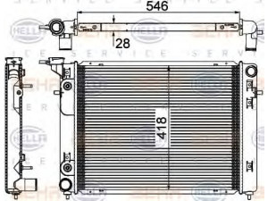 HELLA 8MK 376 781-401 radiatorius, variklio aušinimas
92055883