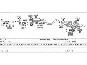 MTS C300116018706 išmetimo sistema 
 Išmetimo sistema -> Išmetimo sistema, visa