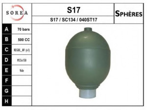 EAI S17 pakabos sfera, pneumatinė pakaba 
 Pakaba -> Važiavimo aukščio kontrolė/hidraulinė pakaba
75520295