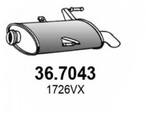 ASSO 36.7043 galinis duslintuvas 
 Išmetimo sistema -> Duslintuvas
1726PX, 1726VX