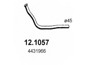ASSO 12.1057 išleidimo kolektorius 
 Išmetimo sistema -> Išmetimo vamzdžiai
4431966, SE138115103A, 4431966