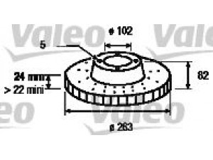 VALEO 186612 stabdžių diskas 
 Stabdžių sistema -> Diskinis stabdys -> Stabdžių diskas
6314200172
