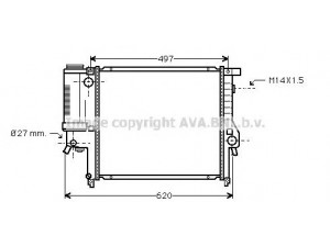 AVA QUALITY COOLING BW2124 radiatorius, variklio aušinimas 
 Aušinimo sistema -> Radiatorius/alyvos aušintuvas -> Radiatorius/dalys
1247145, 17111728905, 17111728907