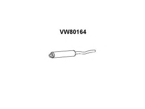 VENEPORTE VW80164 priekinis duslintuvas 
 Išmetimo sistema -> Duslintuvas
321253209A, 321253209J