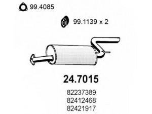 ASSO 24.7015 galinis duslintuvas 
 Išmetimo sistema -> Duslintuvas
50030035, 82237389, 82357389, 82358681