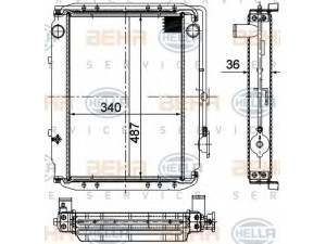 HELLA 8MK 376 701-131 radiatorius, variklio aušinimas