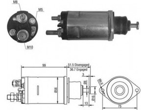 MAGNETI MARELLI 940113050467 solenoidinis jungiklis, starteris