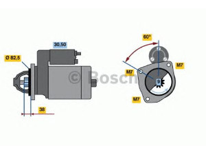 BOSCH 0 986 013 791 starteris 
 Elektros įranga -> Starterio sistema -> Starteris
95 493 097, 95 495 248, 95 496 952