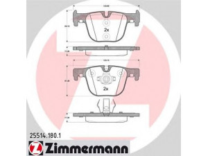 ZIMMERMANN 25514.180.1 stabdžių trinkelių rinkinys, diskinis stabdys 
 Techninės priežiūros dalys -> Papildomas remontas
3420 6 799 813, 3421 6 850 570