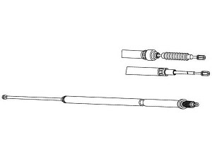CEF AU02142 trosas, stovėjimo stabdys 
 Stabdžių sistema -> Valdymo svirtys/trosai
1J0609721E, 1J0609721H, 1J0609721E