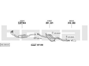 BOSAL 092.268.63 išmetimo sistema 
 Išmetimo sistema -> Išmetimo sistema, visa