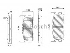 BOSCH F 03B 050 176 stabdžių trinkelių rinkinys, diskinis stabdys 
 Techninės priežiūros dalys -> Papildomas remontas