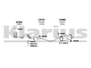 KLARIUS 631058E išmetimo sistema 
 Išmetimo sistema -> Išmetimo sistema, visa