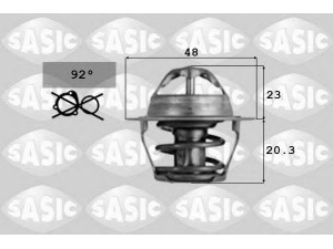 SASIC 9000389 termostatas, aušinimo skystis 
 Aušinimo sistema -> Termostatas/tarpiklis -> Thermostat
1338052, 3038094