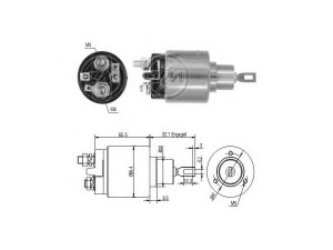 ERA 227488 solenoidinis jungiklis, starteris 
 Elektros įranga -> Starterio sistema -> Solenoidinis jungiklis
12 41 1 273 228, 75 27 856, 13635461