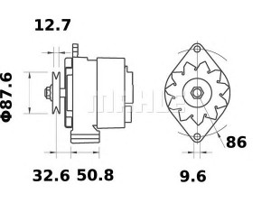 MAHLE ORIGINAL MG 316 kintamosios srovės generatorius
84994151, 620 1691 M91