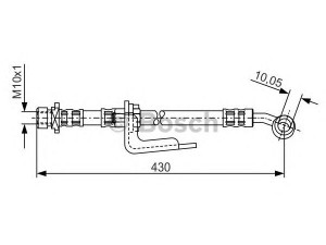 BOSCH 1 987 476 848 stabdžių žarnelė 
 Stabdžių sistema -> Stabdžių žarnelės
01465-S30-000, 58731 02011